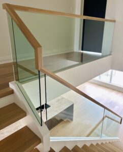 Glass Rail with wood